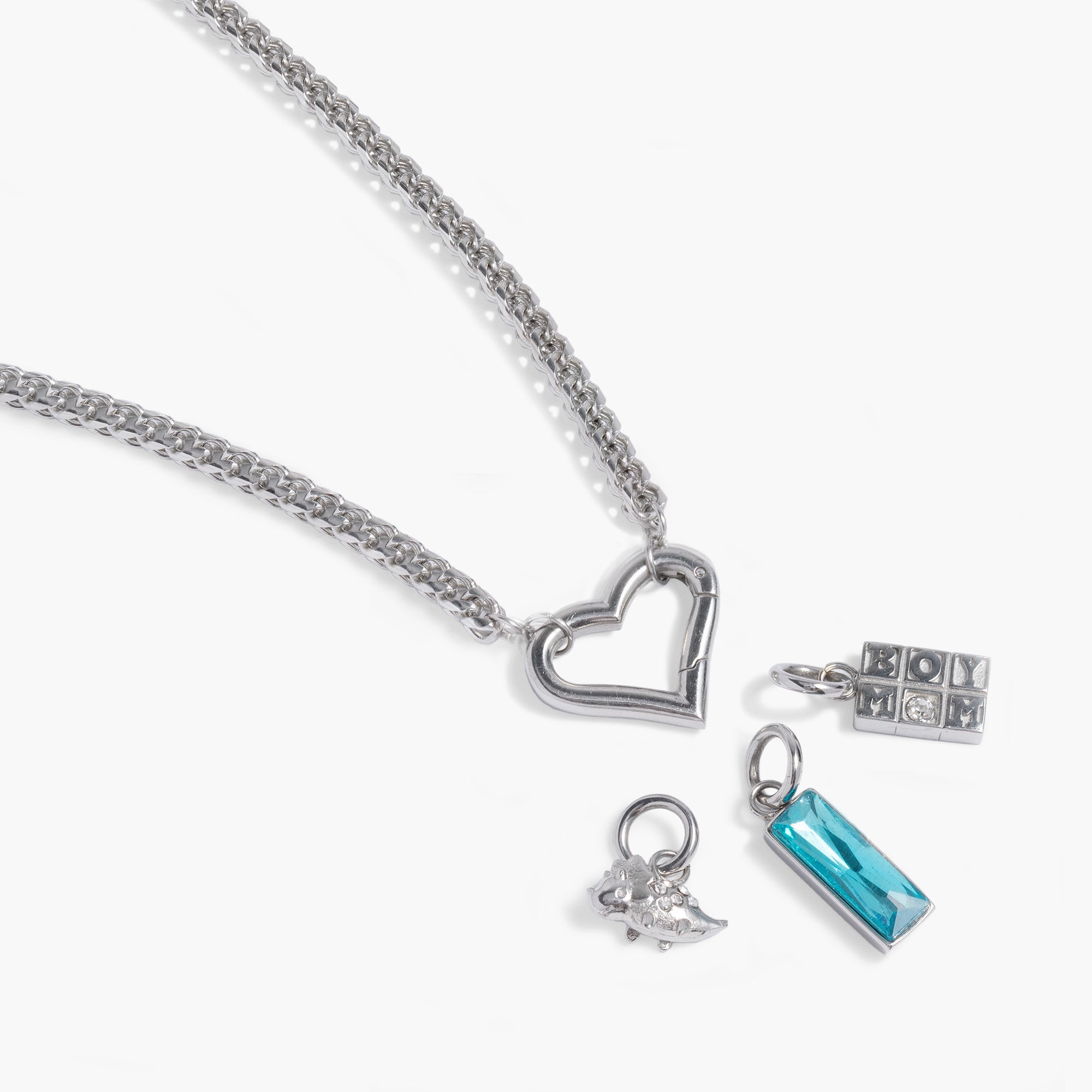 Boy Mom Interchangeable Charm Necklace - Aaria Tees Aaria Tees