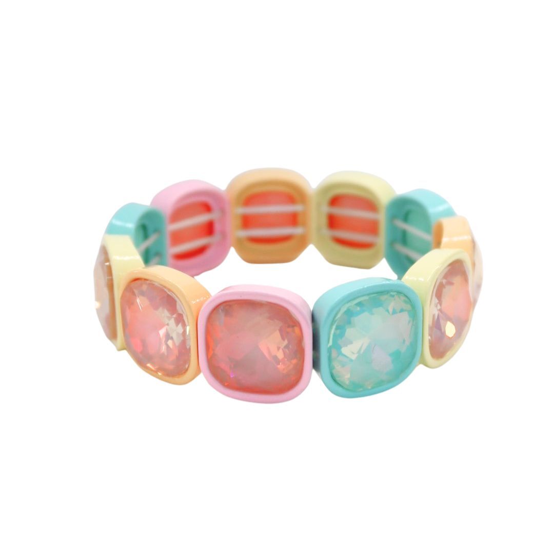 Bracelet - Candy Gem Pastel Rainbow - Aaria Tees