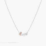'Hope' Breast Cancer Awareness Pink Ribbon Necklace - Aaria Tees Aaria Tees