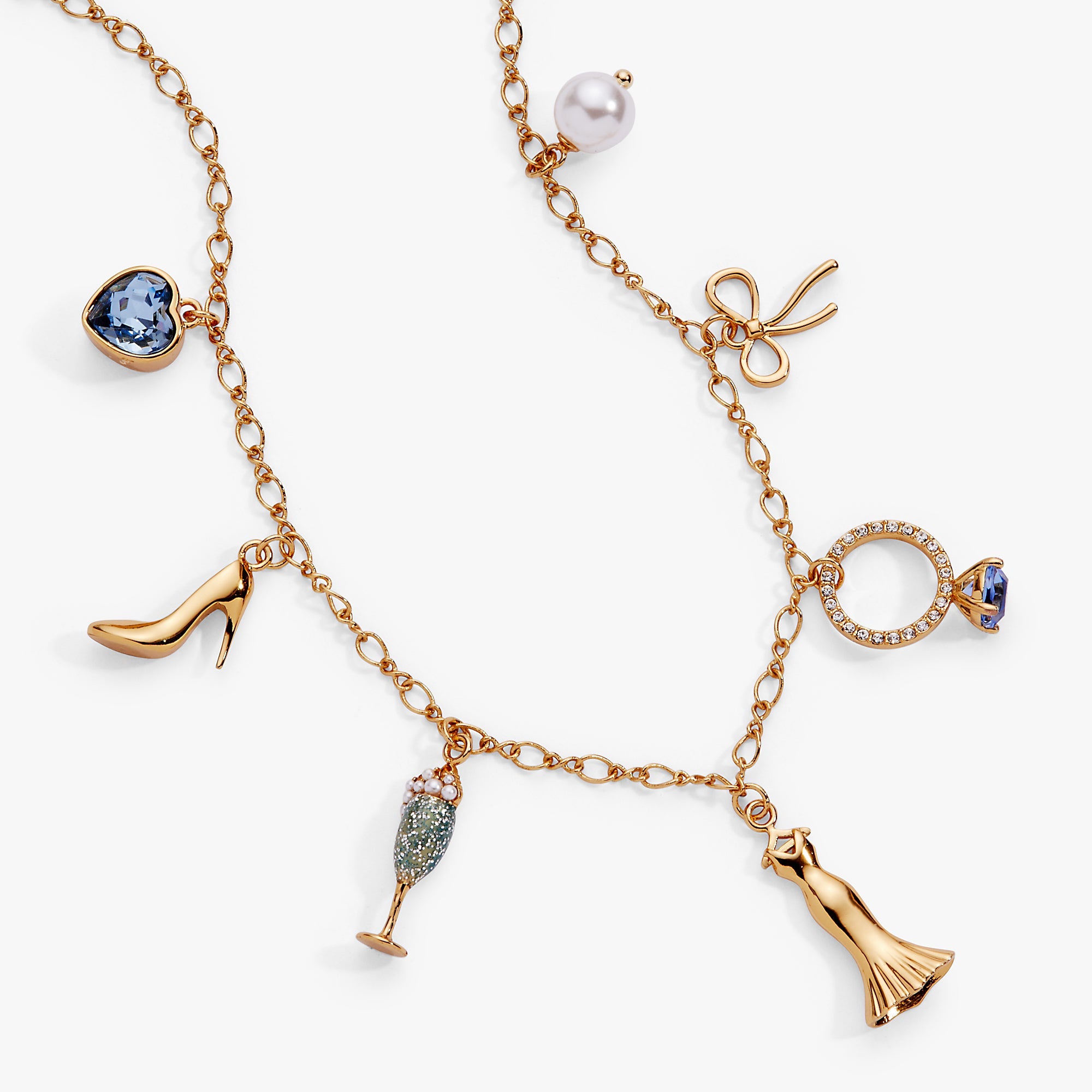 Bridal Multi-Charm Necklace - Aaria Tees Aaria Tees