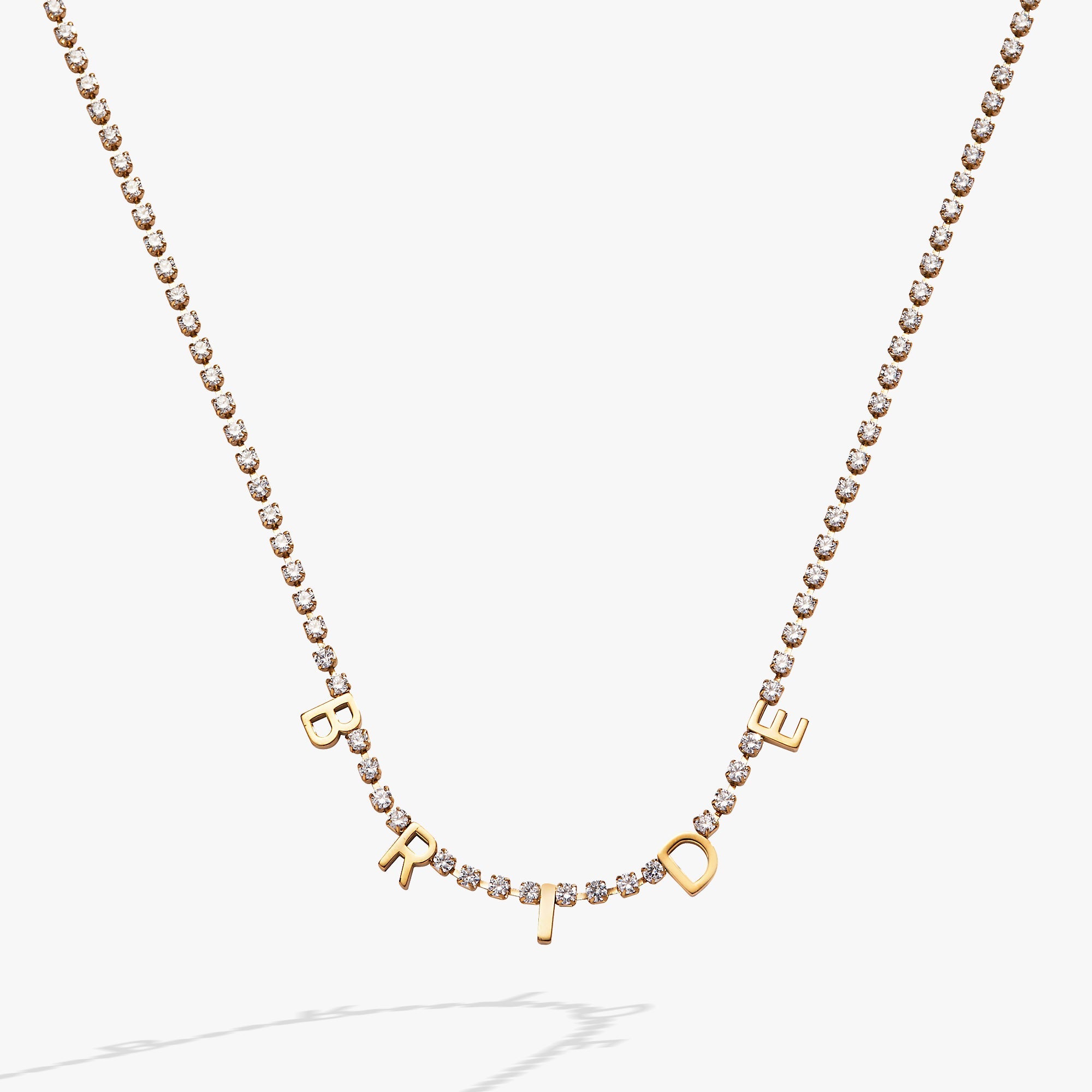 “Bride” Crystal Tennis Necklace - Aaria Tees Aaria Tees