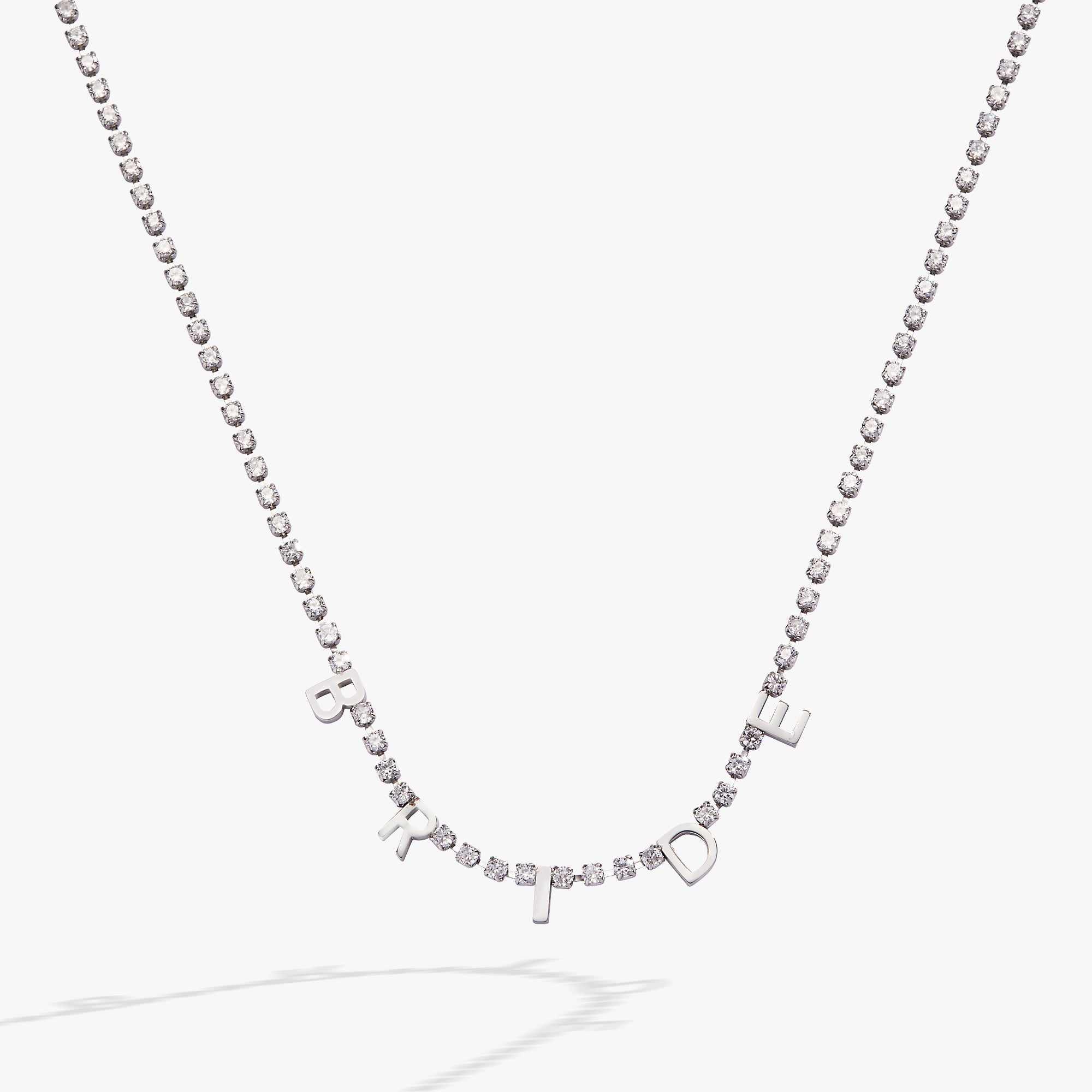 “Bride” Crystal Tennis Necklace - Aaria Tees Aaria Tees