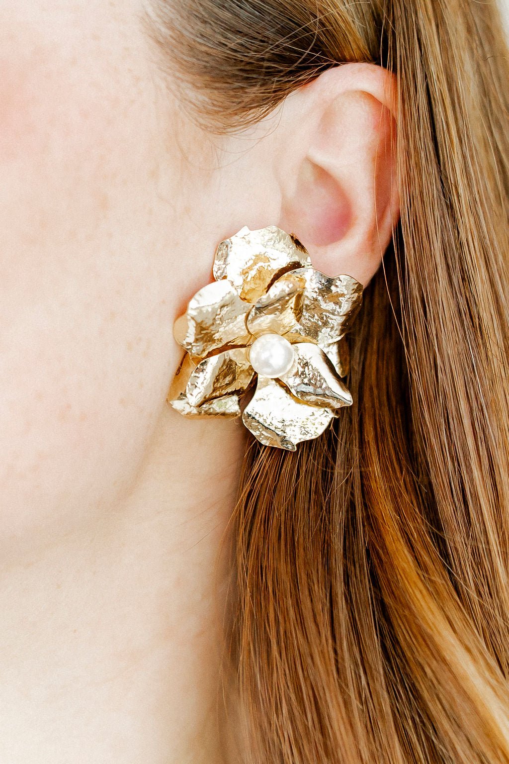 Bridget Flower Statement Earrings - Aaria Tees Aaria Tees