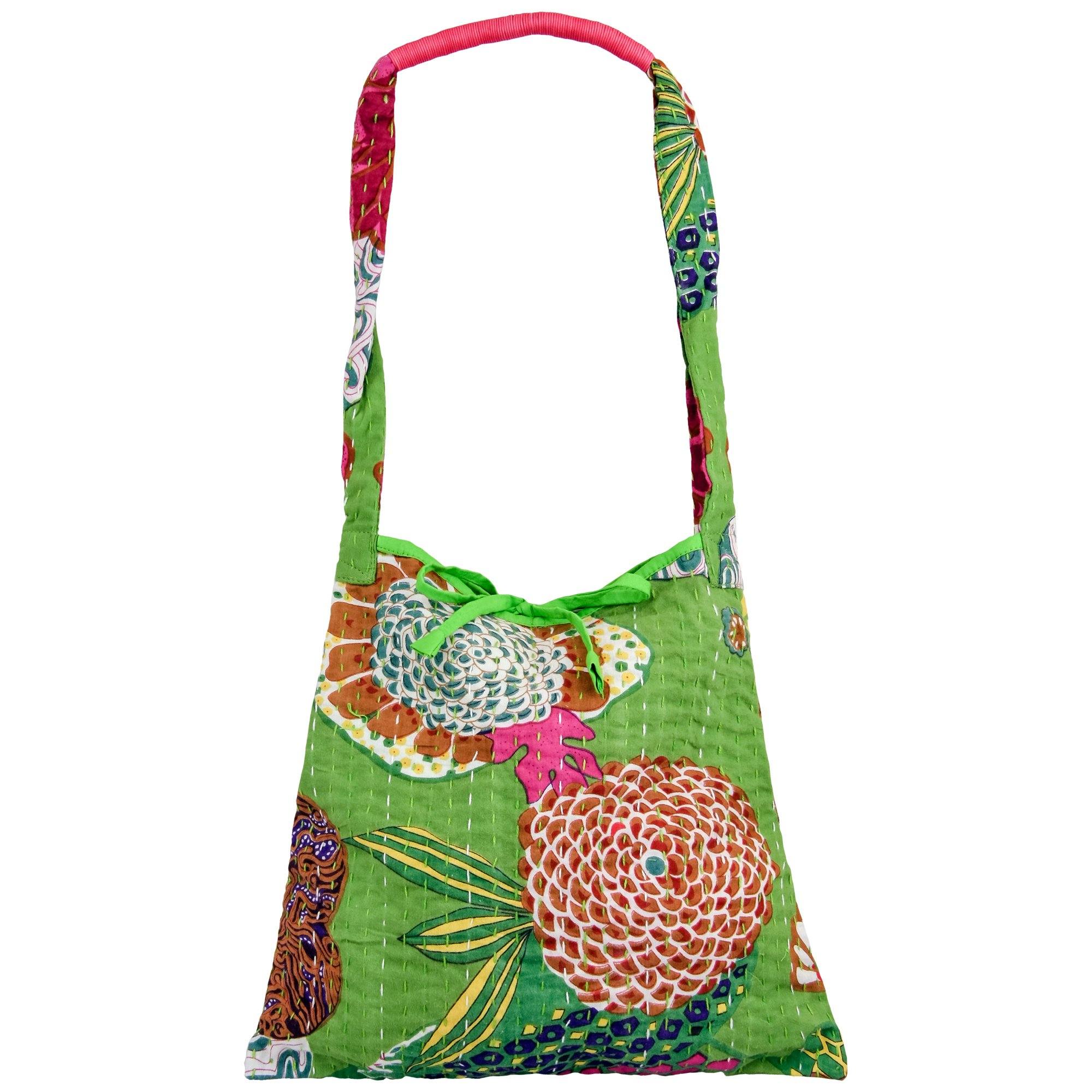 Hand Stitched Kantha Hobo Bag - Aaria Tees Aaria Tees