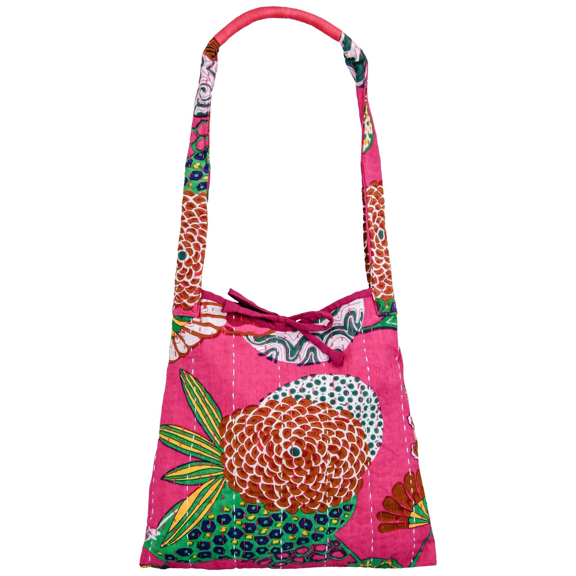 Hand Stitched Kantha Hobo Bag - Aaria Tees Aaria Tees
