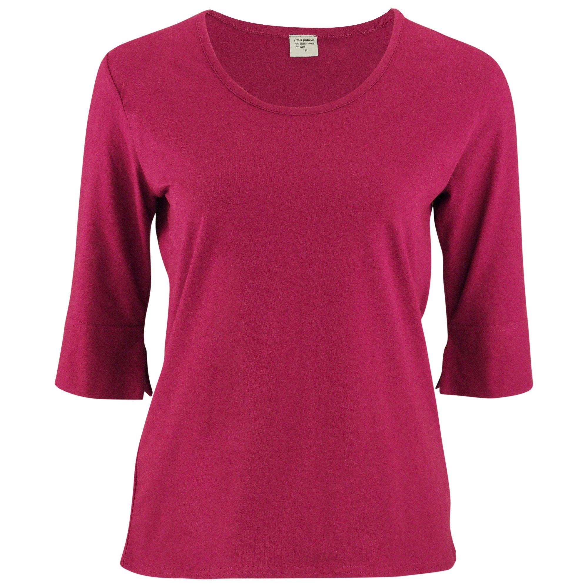 Bright Organic 3/4 Length Tee - Aaria Tees Aaria Tees