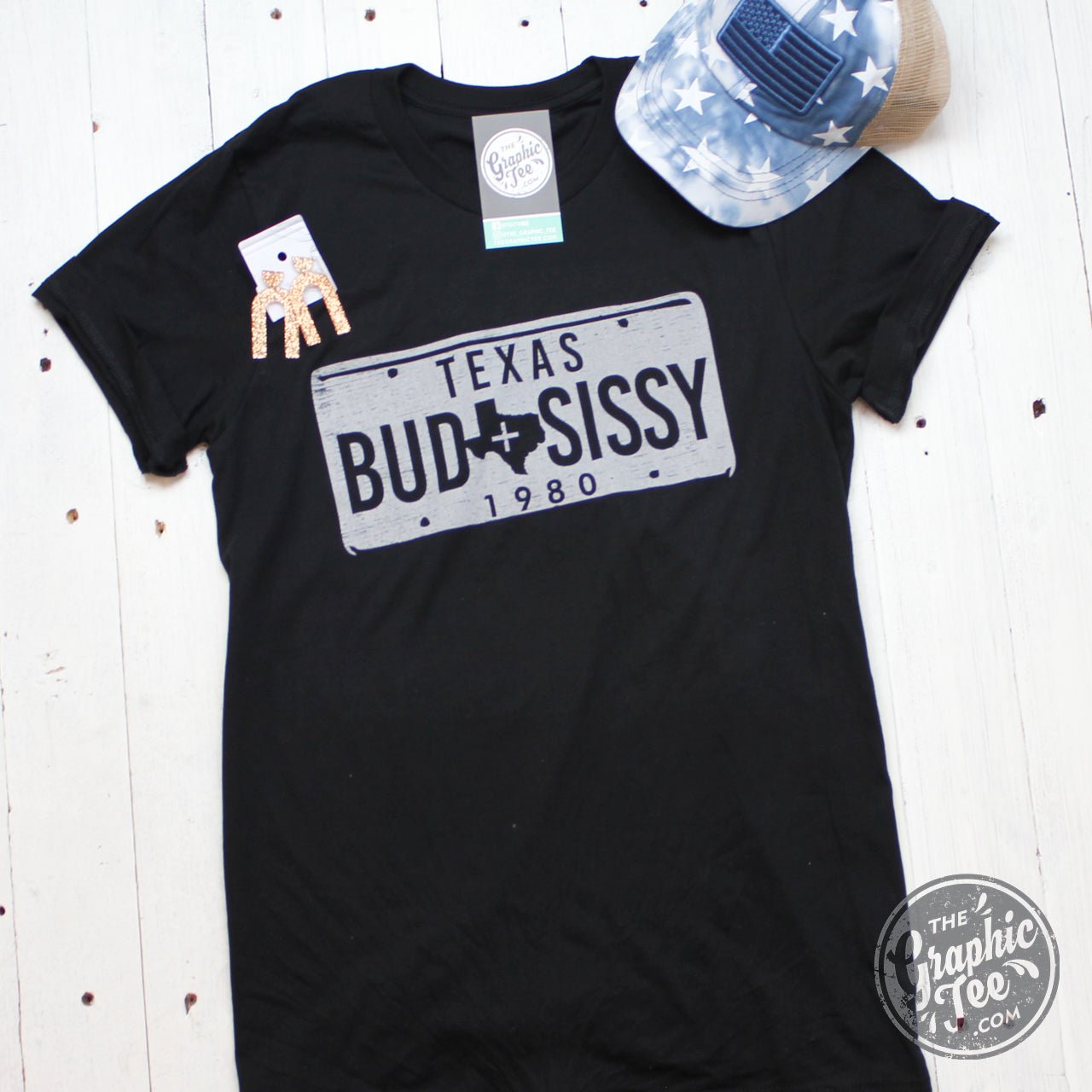 Bud & Sissy - Black Short Sleeve Tee - Aaria Tees Aaria Tees