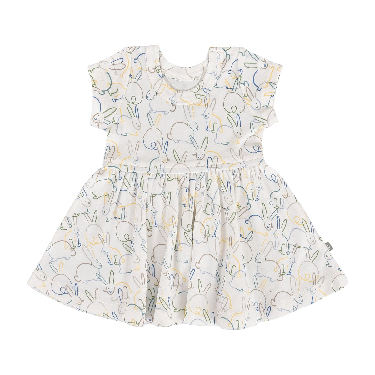 short sleeve twirl dress | bunnies - Aaria Tees