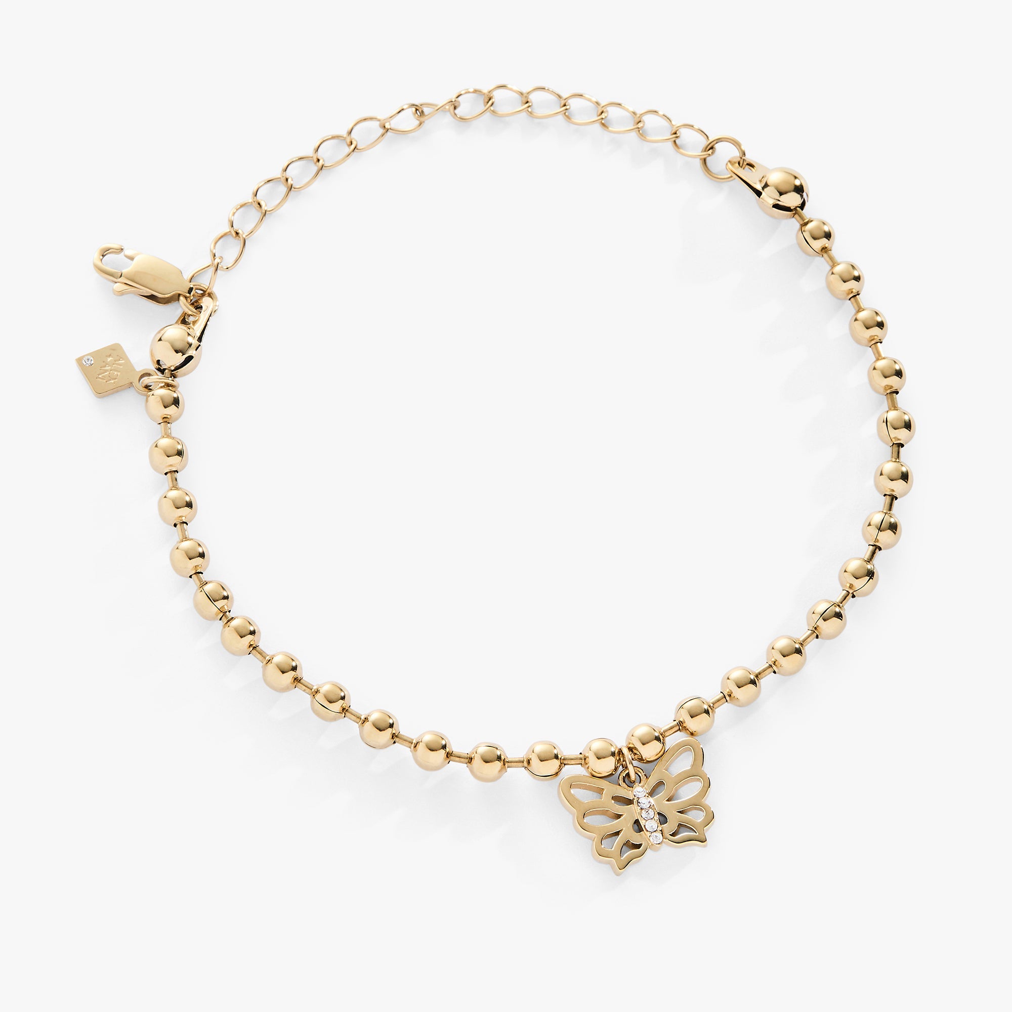Butterfly Ball Chain Bracelet - Aaria Tees Aaria Tees