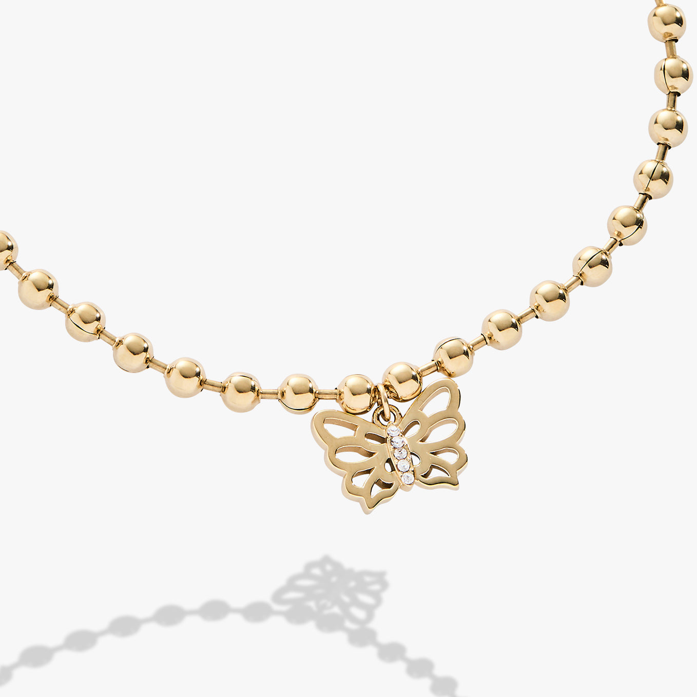 Butterfly Ball Chain Bracelet - Aaria Tees Aaria Tees