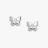 Puffy Butterfly Crystal Stud Earrings - Aaria Tees Aaria Tees