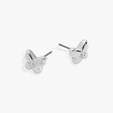 Puffy Butterfly Crystal Stud Earrings - Aaria Tees Aaria Tees