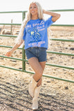 Sky Blue Rodeo Forever Western Graphic Tee - Aaria Tees Aaria Tees
