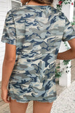 Green Camouflage KENTUCKY Crew Neck Summer Top Aaria Tees