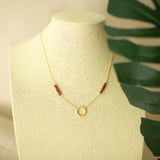 Garnet Solara Necklace Aaria Tees
