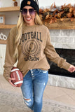 Khaki Rugby FOOTBALL SEASON Graphic Game Day Sweatshirt - Aaria Tees Aaria Tees