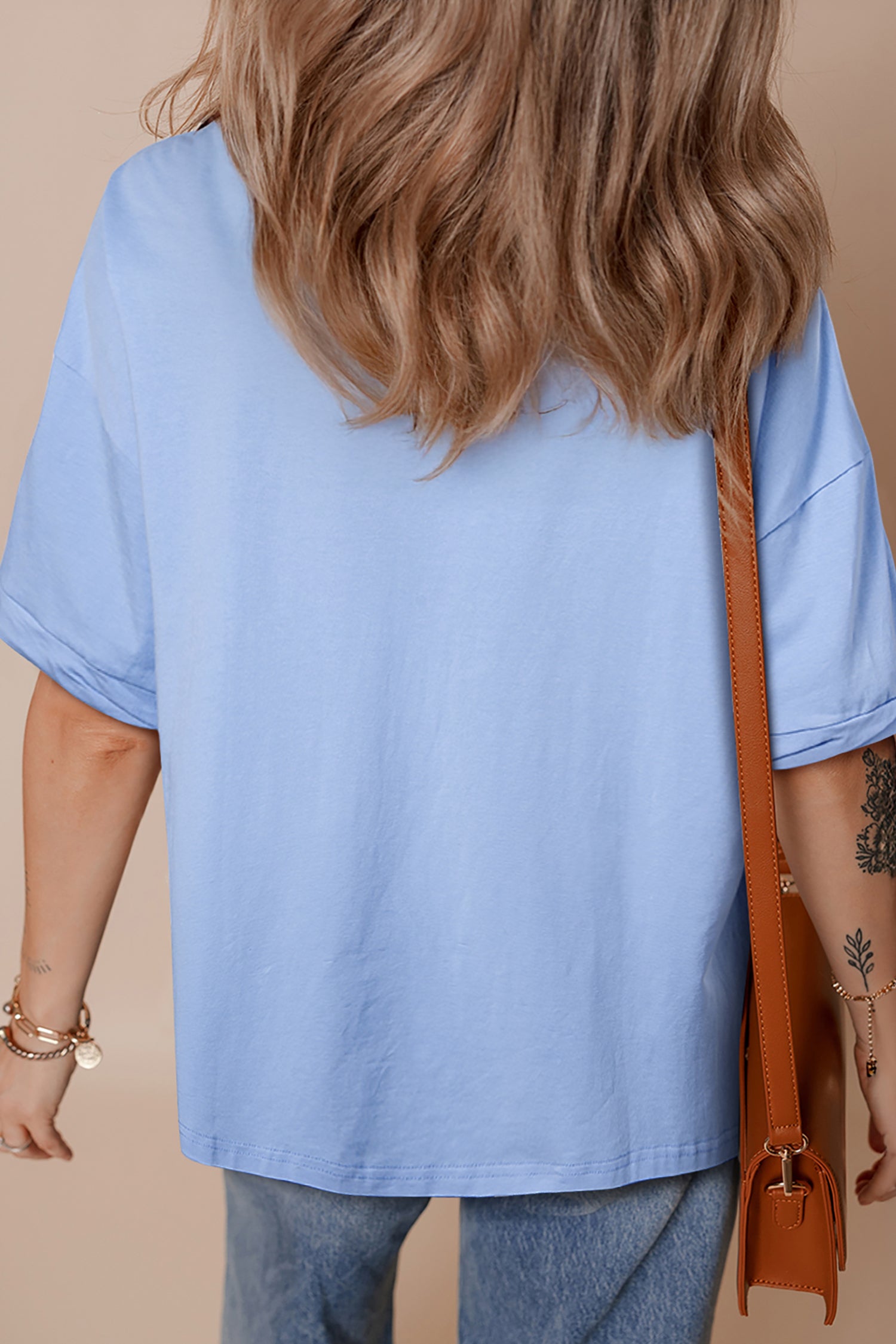 Myosotis America Fashion Print Relaxed T Shirt - Aaria Tees Aaria Tees