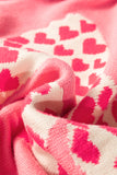 Dusty Pink Heart Bow Graphic Valentine Sweater - Aaria Tees Aaria Tees