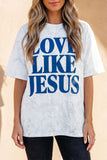 Gray Love Like Jesus Camouflage Oversized T Shirt Aaria Tees