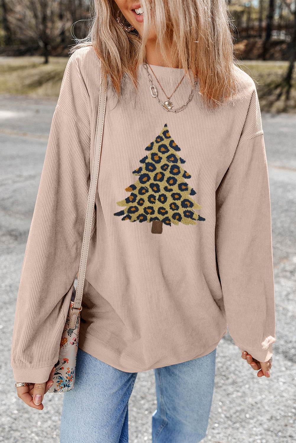 Milazia Tree Graphic Corded Sweatshirt - Aaria Tees Aaria Tees