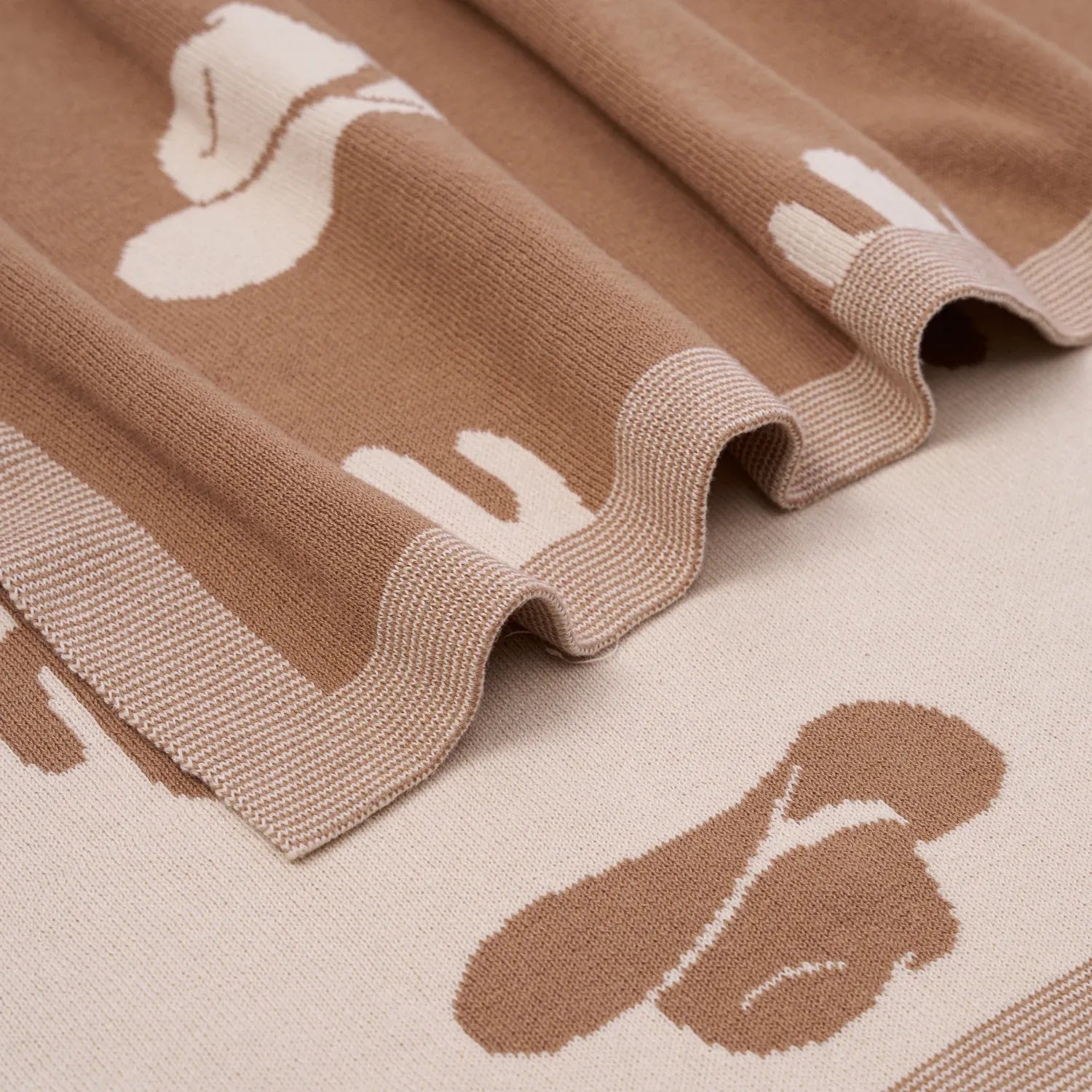 Cactus Jacquard Knit Baby Blanket - Aaria Tees Aaria Tees