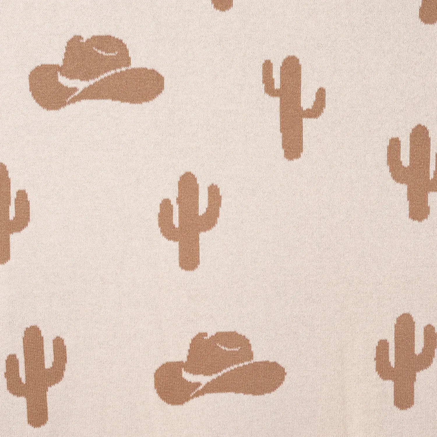 Cactus Jacquard Knit Baby Blanket - Aaria Tees Aaria Tees