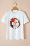 White Believe Christmas Father Graphic Crewneck T Shirt - Aaria Tees Aaria Tees