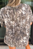 Khaki Woodland Camouflage KENTUCKY Oversize T Shirt Aaria Tees