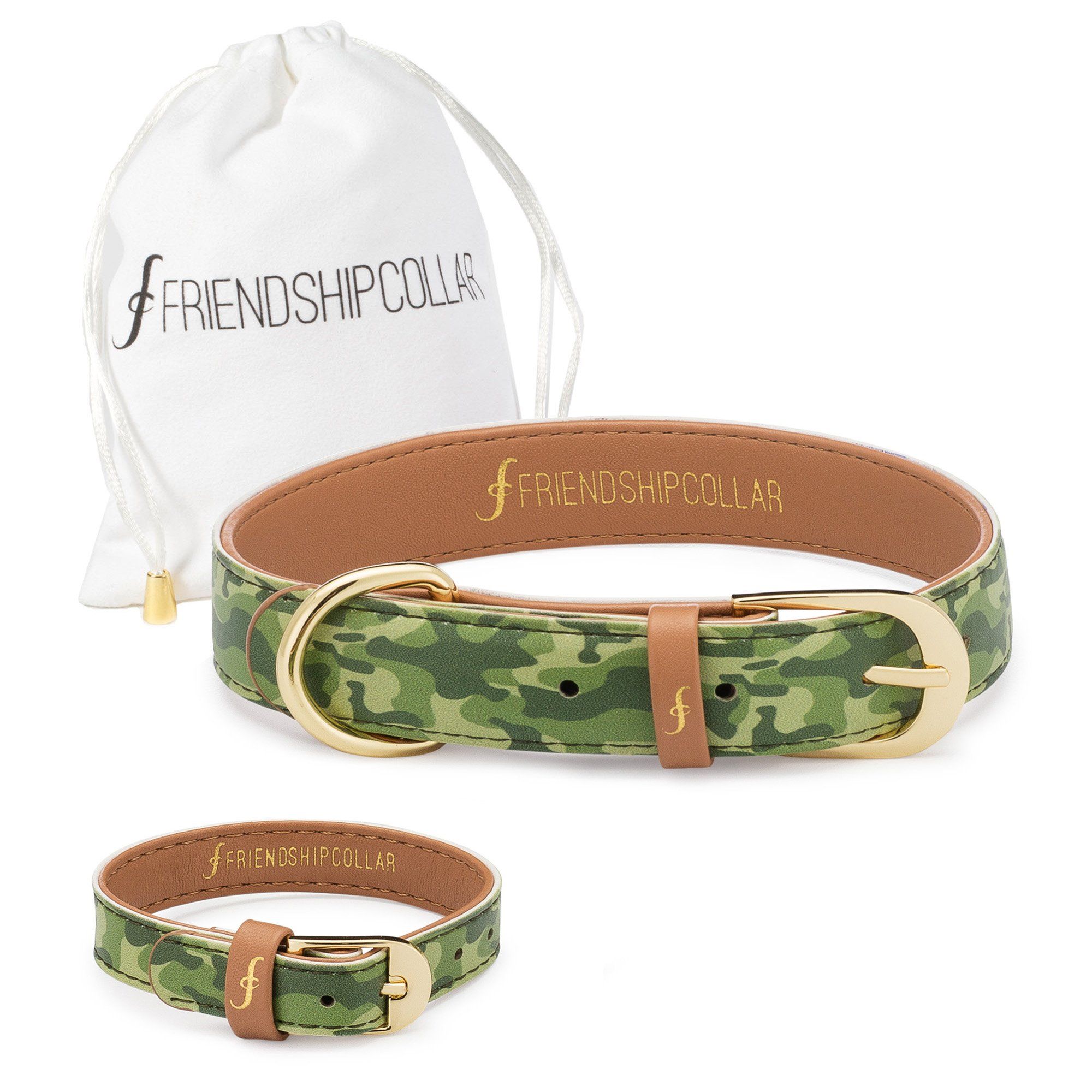 Camo Dog Friendship Collar & Bracelet Set - Aaria Tees Aaria Tees