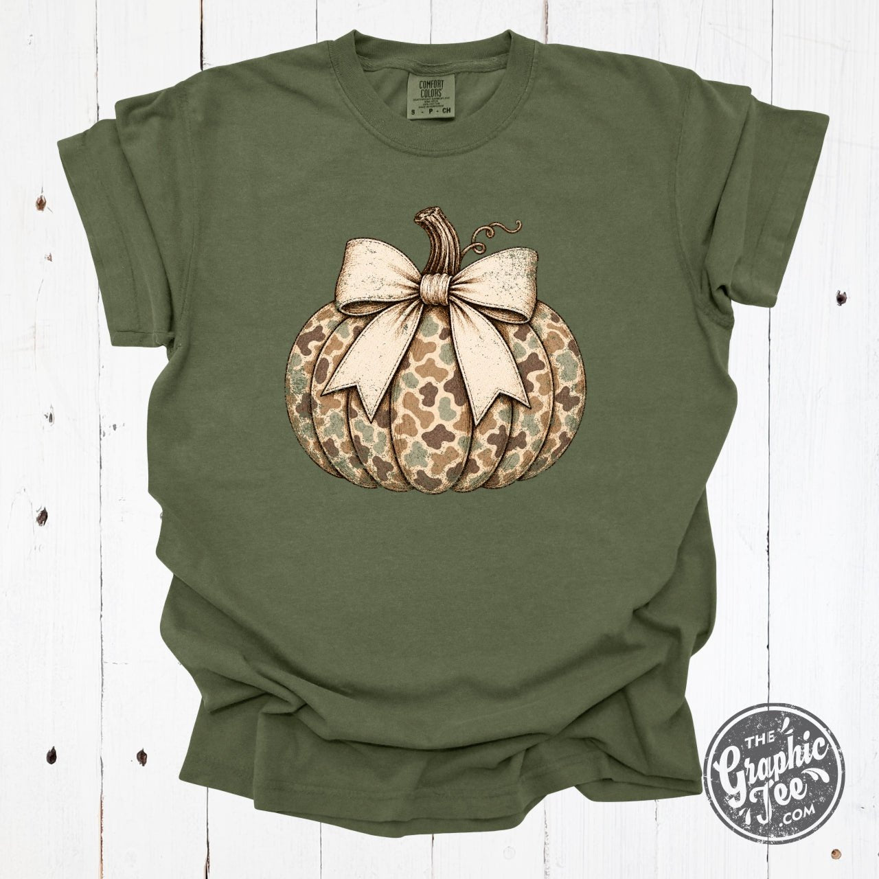 Camo Harvest Pumpkin Tee - Aaria Tees Aaria Tees
