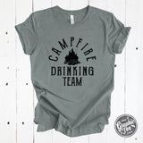 Campfire Drinking Team Heather Blue Storm Short Sleeve Tee - Aaria Tees Aaria Tees