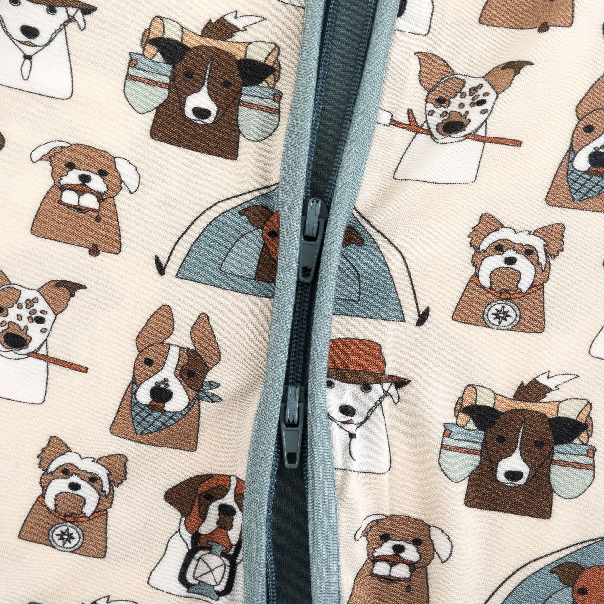 Camp Paws (Romper) - Blue - Aaria Tees Aaria Tees