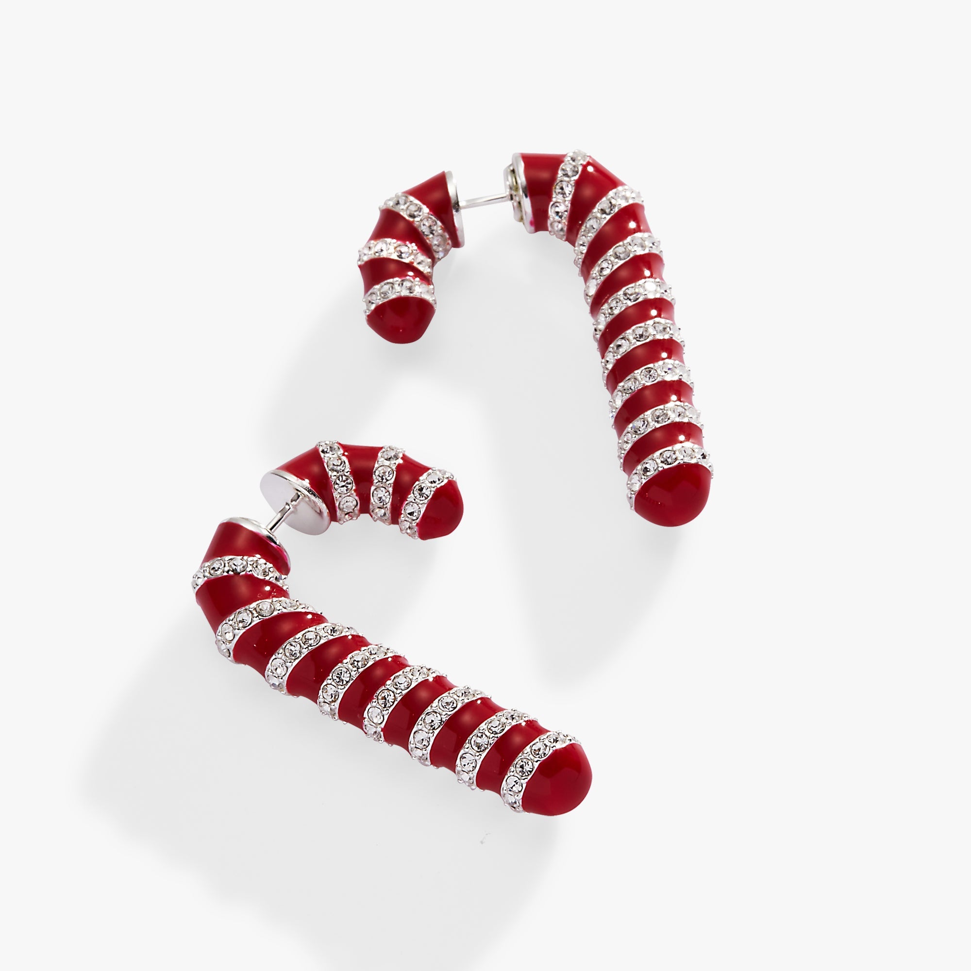 Candy Cane Front-Back Earrings - Aaria Tees Aaria Tees