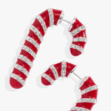 Candy Cane Front-Back Earrings - Aaria Tees Aaria Tees