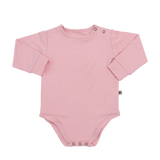 Candy Pink Long Sleeve Bodysuit Aaria Tees