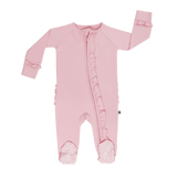 Candy Pink Ruffle Footie Aaria Tees
