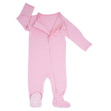 Candy Pink Zipper Footie Aaria Tees
