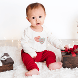 long sleeve graphic bodysuit | candy hearts - Aaria Tees Aaria Tees