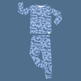 Blue Camouflage Big Kid Pajama Aaria Tees