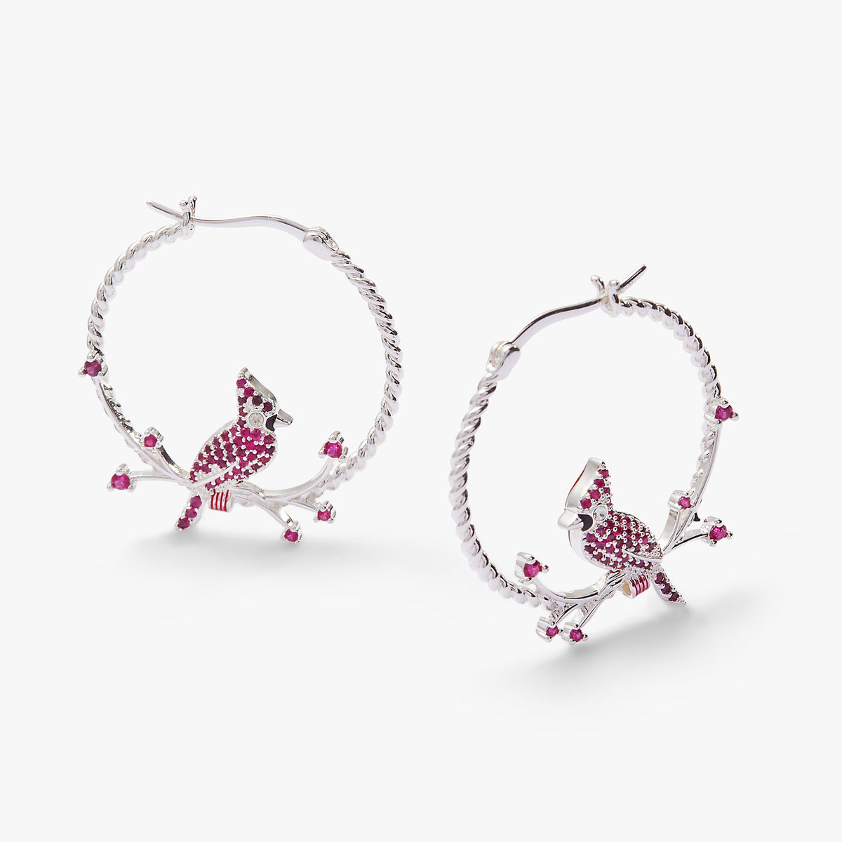 Cardinal Reversible Hoop Earrings - Aaria Tees