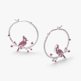 Cardinal Reversible Hoop Earrings - Aaria Tees Aaria Tees