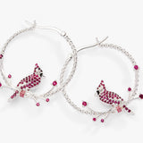 Cardinal Reversible Hoop Earrings - Aaria Tees Aaria Tees