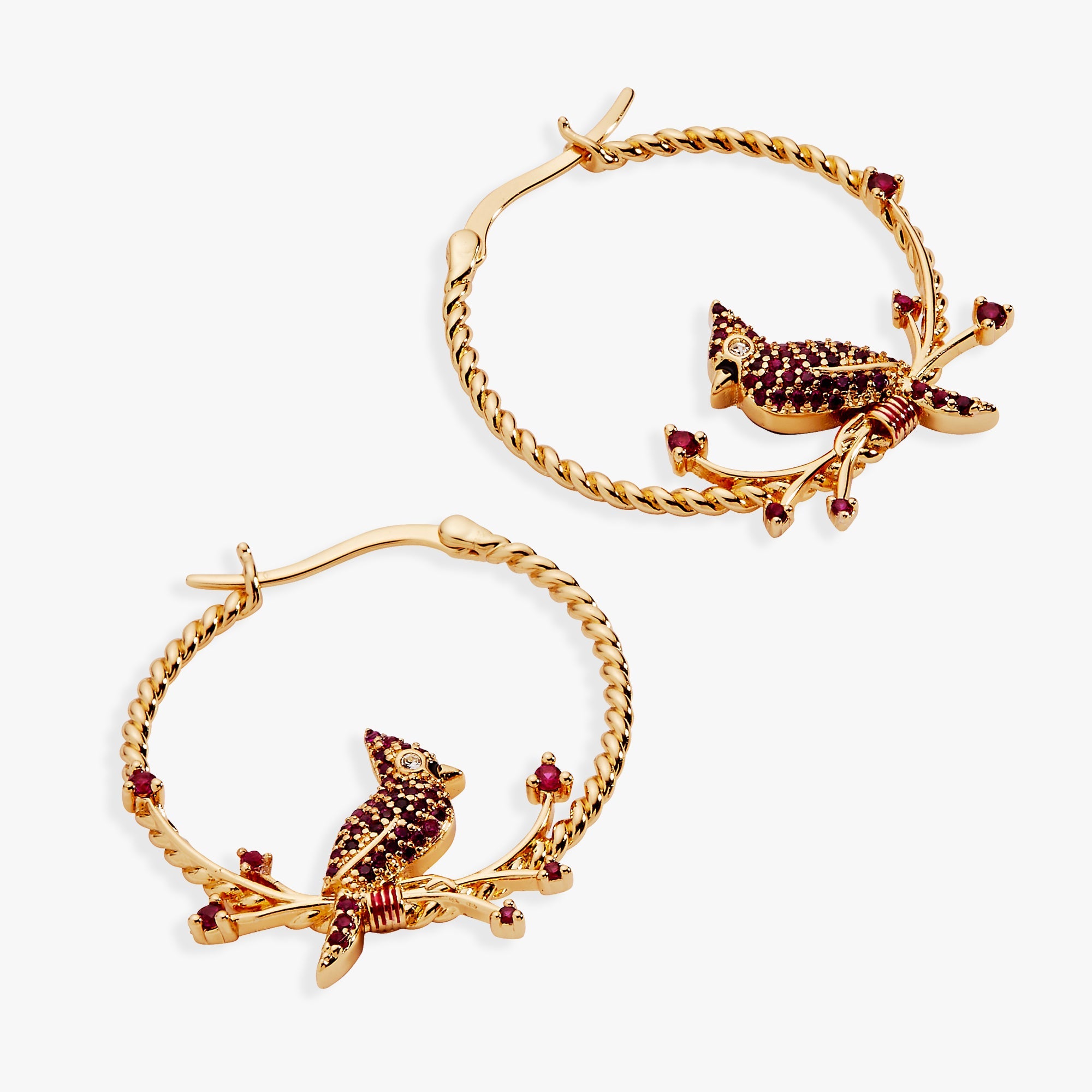 Cardinal Reversible Hoop Earrings - Aaria Tees Aaria Tees