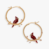 Cardinal Reversible Hoop Earrings - Aaria Tees Aaria Tees