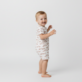 Organic Short Zip Romper - Cars - Aaria Tees Aaria Tees