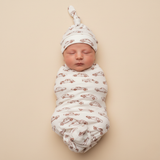 Organic Swaddle Blanket & Hat Set - Cars - Aaria Tees Aaria Tees