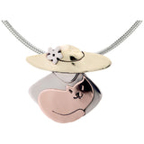 Cat Lover Mixed Metals Necklace - Aaria Tees Aaria Tees
