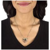 Cat Lover Mixed Metals Necklace - Aaria Tees Aaria Tees