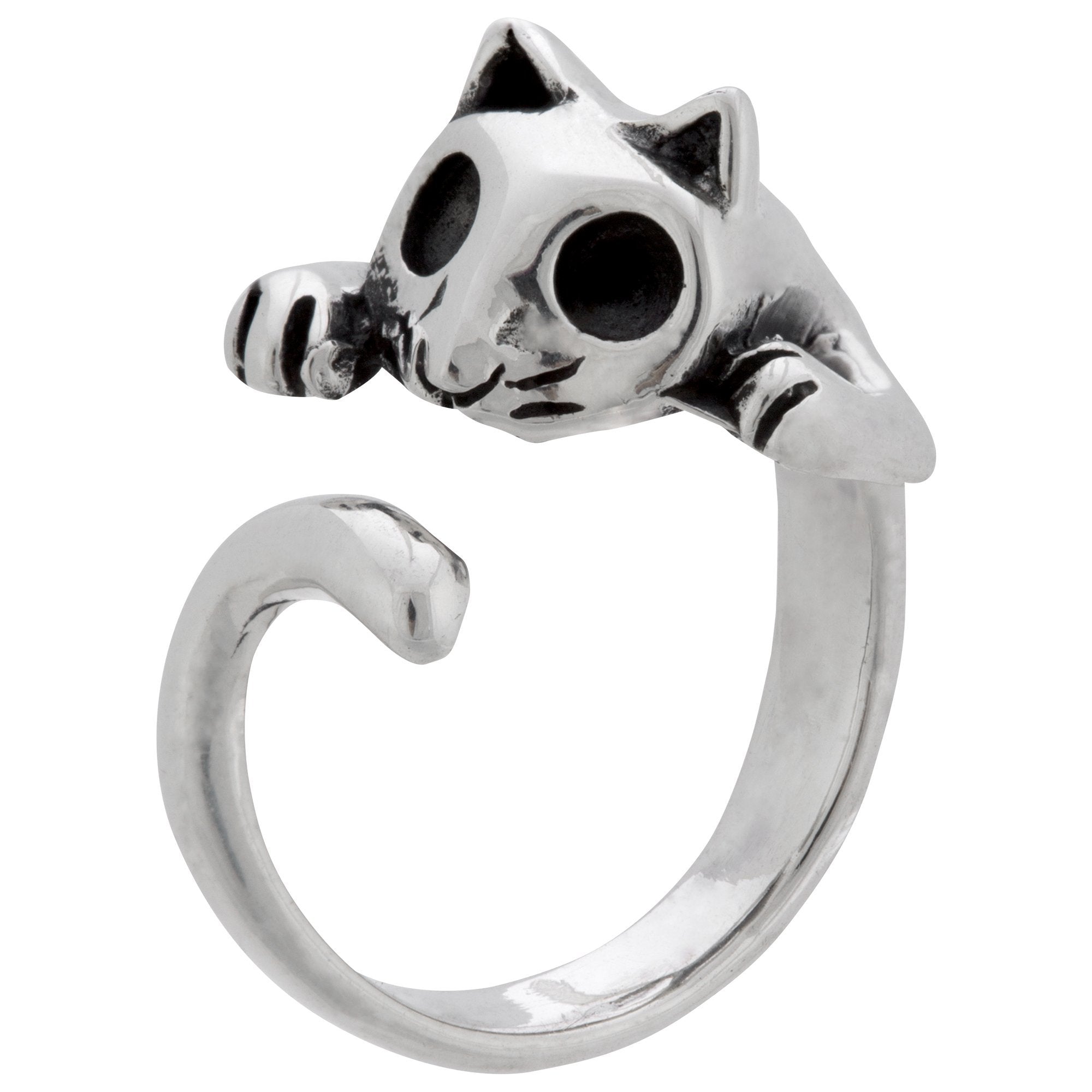 Cat Sterling Wrap Ring - Aaria Tees Aaria Tees