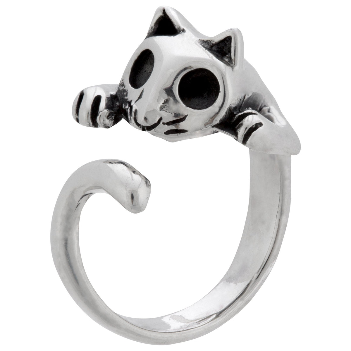 Cat Sterling Wrap Ring - Aaria Tees